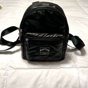 BLACK NAUTICA MINI BACKPACK.